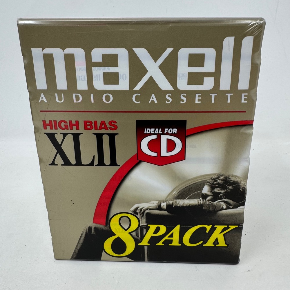 Maxell XLII 90 High Bias Audio Cassette Tapes 8-Pack Sealed Type II Japan
